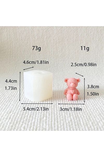 Choice A Heart Sweater Teddy Bear Candle Silicone Mold DIY 3D Sitting Animal Gypsum Mould Aromatherapy Mak.