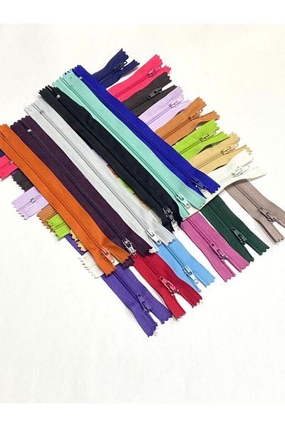 karantuhafiye Skirt Zipper / Fine Tooth Zipper / Quality 20 Pieces Mixed Color