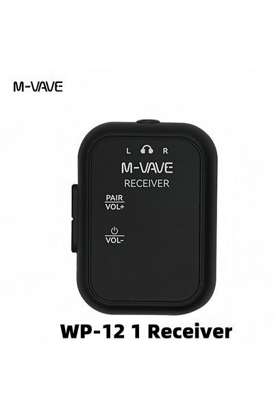Choice جهاز استقبال WP-12 1 M-VAVE WP-12 نظام مراقبة لاسلكي داخل الأذن بتردد 2.4 جيجاهرتز | نظام 1Tx+2Rx مع 3ms Ultra-L