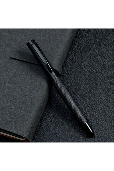 Choice black 1pc 1 / 2 pcs Sleek Black Metal Gel Pen - Medium Point, Snap Cap, Ideal for Students & Busines