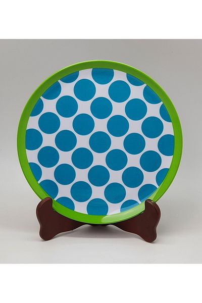 OEM Farfurie Gemma intinsa 23 cm 1STX, buline albastre
