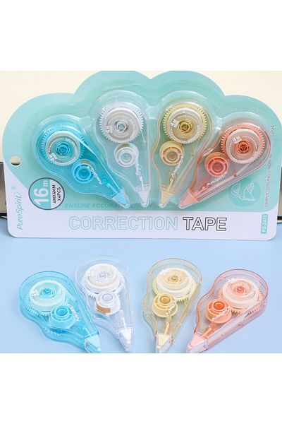Choice Green 4/12pcs 13.1 Ft White Out Correction Tape Tear-Resistant Tape Bulk for School, Office, Note Ta