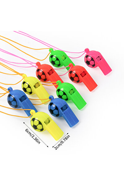 Choice 20pcs Plastic Whistles 10/20pcs Plastic Football Whistles Soccer Pattern Whistle Soccer Cheerleadin