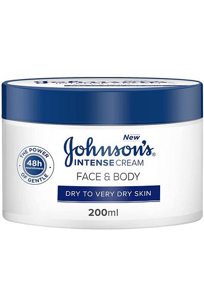 Johnson Johnson's Intensive Cream for Face and Body for Dry to Very Dry Skin