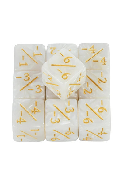 Choice4 مجموعة مكونة من 10 قطع من النرد سداسي الجوانب D6 عدادات +1/+1 و-1/-1 ...