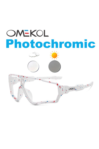 Choice MP6 OMEKOL Brand New Photochromic Sport Cycling Glasses Men Women Outd...