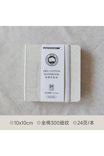 Choice لوحة ورقية من القطن بنسبة 100% من POTENTATE باللون الأبيض مقاس 10 × 10...