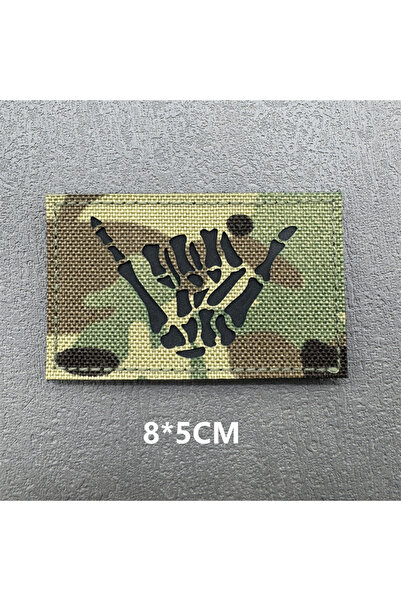 Choice رقعة تكتيكية من النحاس العتيق، قطعة واحدة، شارات خارجية عاكسة للأشعة تحت الحمراء، رقعة معنويات لاصقة بخطاف وحلقة