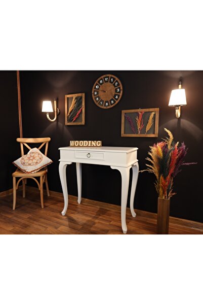 Wooding Mobilya 90 Cm Çekmeceli Masif Beyaz Dresuar