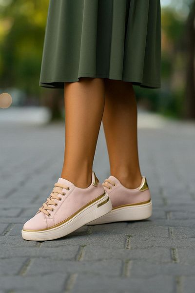 Peta Women's Thin Stripe Detailed Thick Sole Sports Shoes