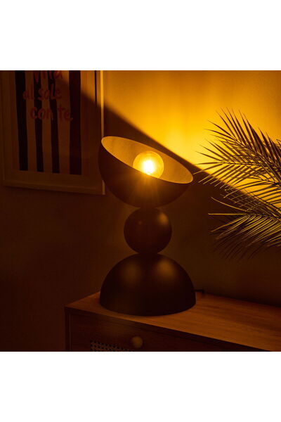 MATMEL Lighting Large Size 3 Tier Metal Desktop Lampshade - Black