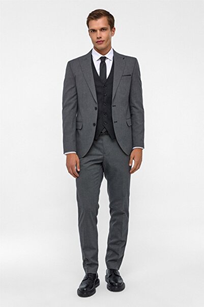 SÜVARİ Slim Fit Combination Black Suit
