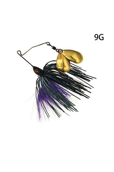 Choice9 10 black Mycena 7G/9G spinner bait fishing lure Chatter bait Blade Ji...