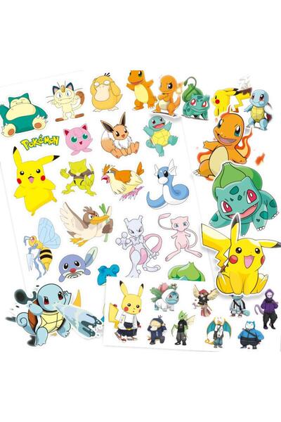 Miniso Random 2Pcs 2pcs Cartoon Anime Pokemones Charizard Tattoo Stickers Children Temporary Tattoos Body A