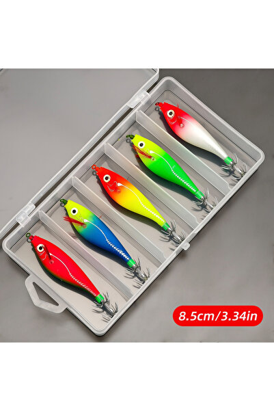 Choice FCP-716-5 قطع صغيرة من خطافات الحبار المتوهجة من ANFS - طعوم روبيان أف...