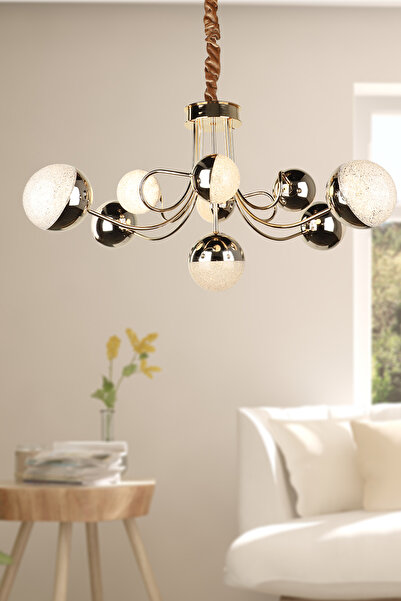 Begüsa Larin Ledli 9.Lu Avize Gold Kaplama