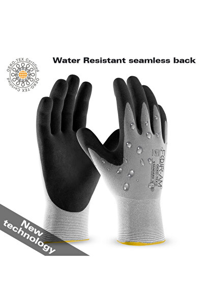 Choice قفاز عمل أزرق مقاس L، ظهر مقاوم للماء، غير مقاوم للماء، بطانة من الناي...