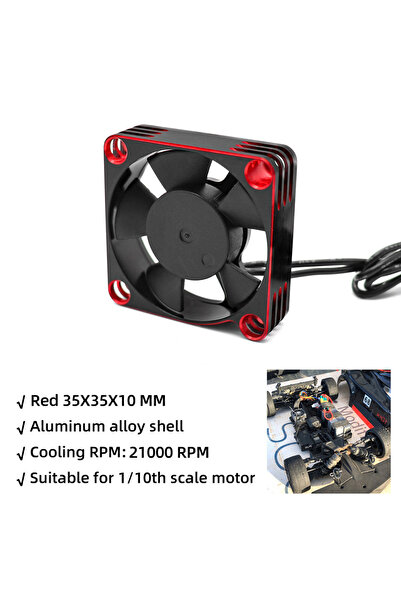 Choice 35mm Red 1pcs RC 25/30/35/40/50mm Fan 28000 RPM Heat Dissipation Cooling Fan for RC Crawler 1/10 1/8