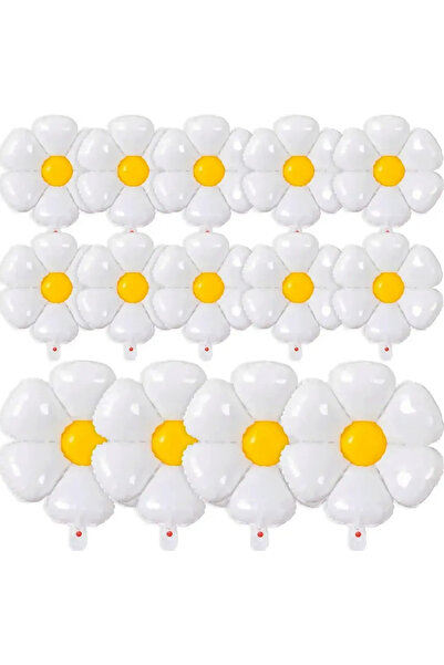 Choice 5 قطع من البالونات المصنوعة من رقائق معدنية على شكل زهرة الأقحوان البي...