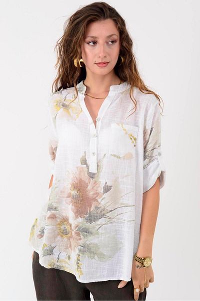 Park Moda 15455F-42 CAMAȘĂ CU MODEL DE FLORI