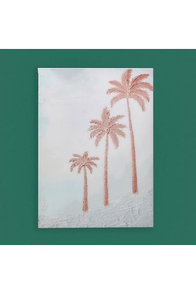 MATMEL Deco Palm Breeze Canvas Painting - Beige - 50X70 cm