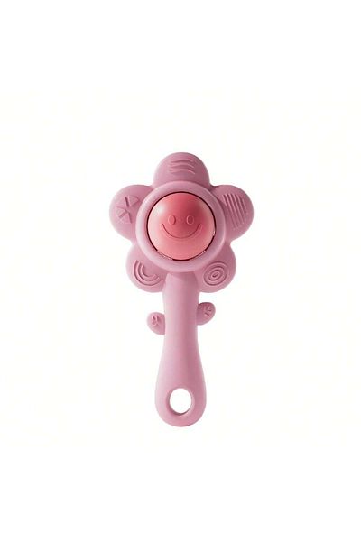 Choice Pink A Teether And Rattle For Babies: Sound, Chewable Toy, Early Learning And Entertainment, Teether