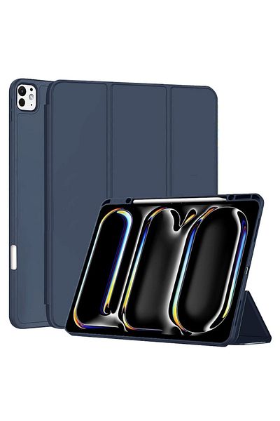 2DAYFIND High Protection Case for iPad Pro 13 2024, G34, TPU, Dark Blue
