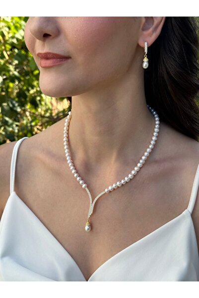 İLK İNCİ TAKI Gerçek Doğal İnci Set – ST089