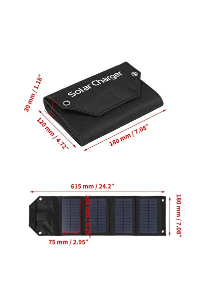 Zigver Katlanır Güneş Paneli 60W/80W/100W USB 5V Solar Charger Taşınabilir Gü...