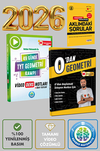 REHBER MATEMATİK YAYINLARI 49 Günde TYT Geometri Video Ders Notları & 0'dan G...