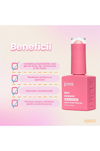 PİNX Gel multifunctional pinx. 6in1 - Miss Angel 15ml