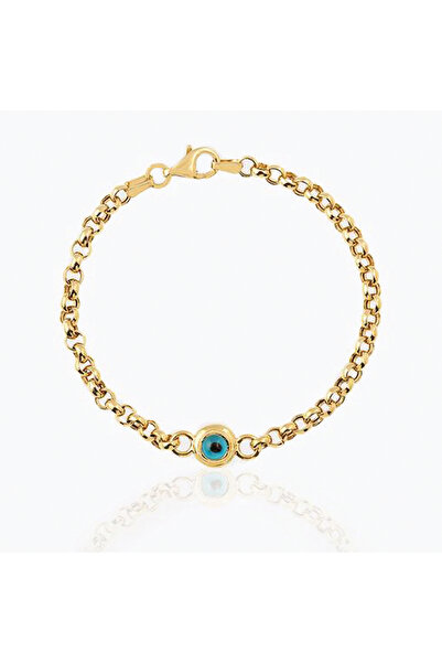 Cherry by Özkonak Mavi Boncuk Göz Doç Zincir Çocuk Bilekliği