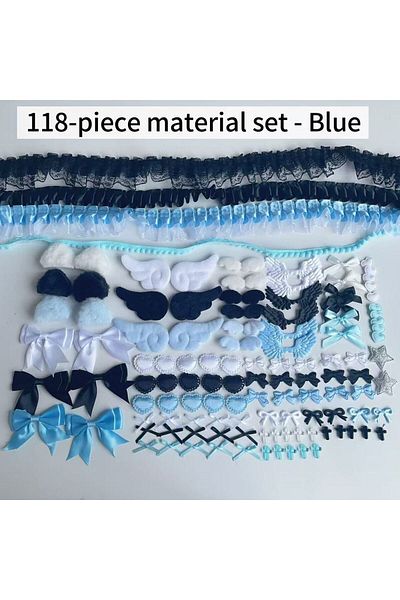 Choice Blue 118 Black Color Series Accessories Set Pink Lace Material Set Handmade DIY Accessories Pain Pac
