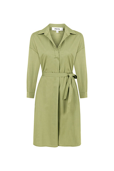 İpekyol Rochie cu guler cămașă cu curea