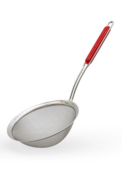 AROW Handle Steel Strainer 18X45 cm Red