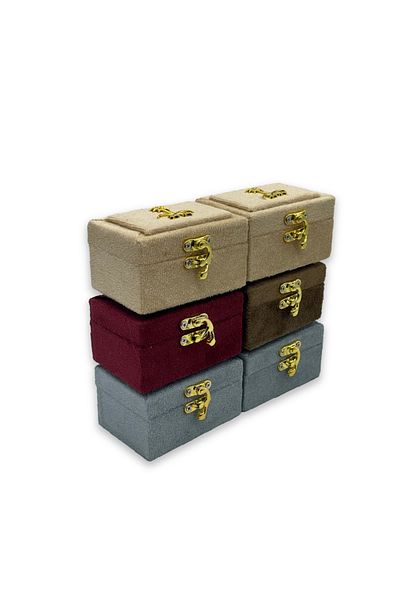 Alhadi For Oud And Saffaron صناديق عود مخمل سيفين ونخلة - نصف درزن 6 حبات - اوقية