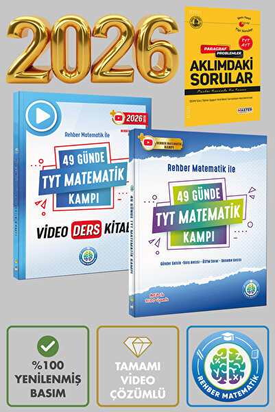 REHBER MATEMATİK YAYINLARI 49 Günde TYT Matematik Video Ders Kitabı & 49 Günd...