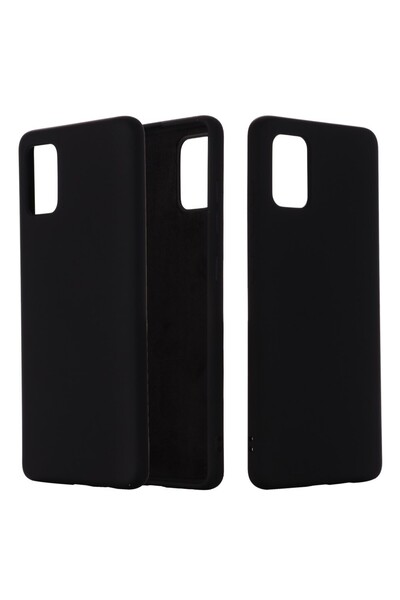 Flippy Protective case compatible with Samsung A71 Liquid Silicone Case Black