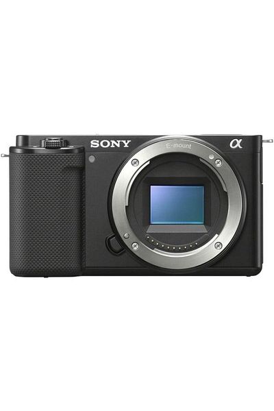 Sony هيكل كاميرا ILCEZVE10LB بدون مرآة أسود + مقبض GP-VPT2BT + ميكروفون ECMG1 + حقيبة حمل LCSU21