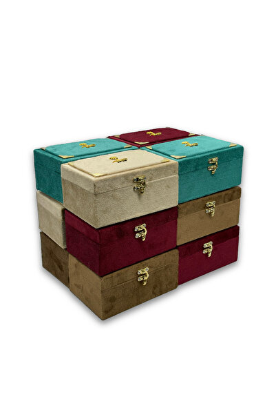 Alhadi For Oud And Saffaron صناديق عود مخمل سيفين ونخلة - درزن 12 حبة - ربع كيلو