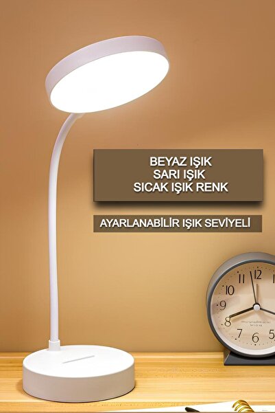 HALL BREATHE Şarjlı Çok Renkli Ayarlanabilir Masa Lambası, Ders, Kitap ve Çalışma Işığı