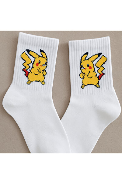 Captival Pikachu Embroidered College Long Sports Socks