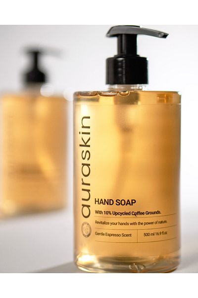 Auraskin Beauty AuraSkin Liquid Soap, Espresso, with coffee beans, for all skin types, 500 ml