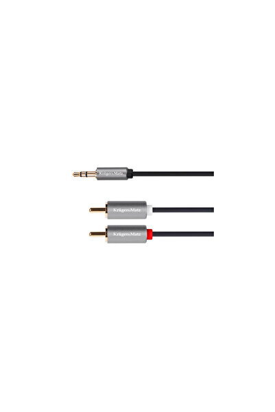 Kruger&Matz Καλώδιο JACK 3.5 mm - 2x RCA 1.8m STEREO Basic