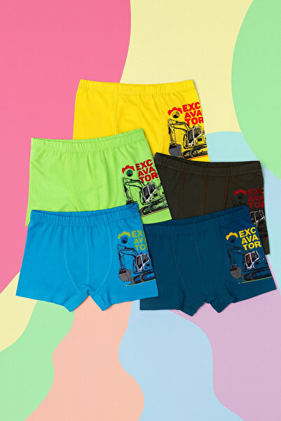 BONY SOCKS Tractor pentru băieți, cu imprimeu piese boxeri Multicolor