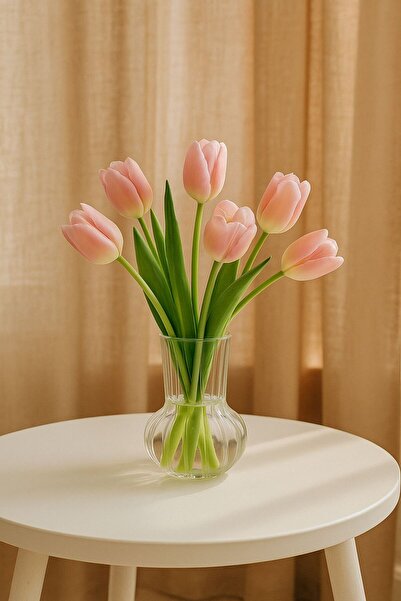 Genel Markalar Minimal Borosilikat Cam Vazo, 500 ml Ters Mantar Model