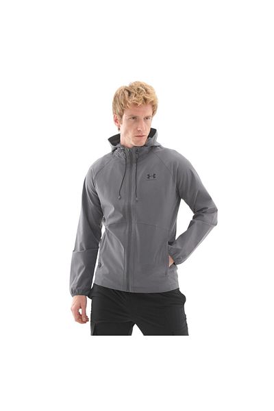 Under Armour A6003001-025 under Armor Ua Stretch Wvn Windbreakereu Men's Raincoat-Windbreaker Anthracite