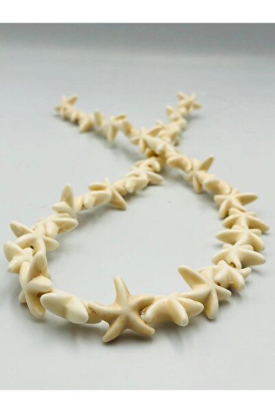 DUCK HOBY 36 τμχ Ακρυλικές Πλαστικές Χάντρες Αστερίας Καφέ Κρέμα 1 mm με τρύπα