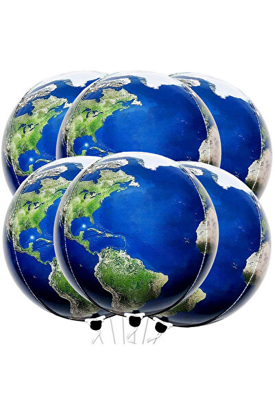 Choice كما في الصورة، مجموعة من 6 بالونات كروية كبيرة، 22 بوصة، بالونات أرضية رباعية الأبعاد، مناسبة للحفلات ذات الطابع العالمي للسفر