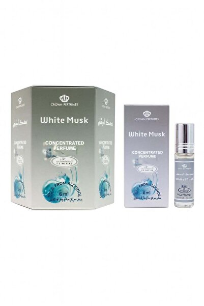 Al Rehab perfumes White Musk Concentrated Perfume Roll-On 6ml x 6 Pcs